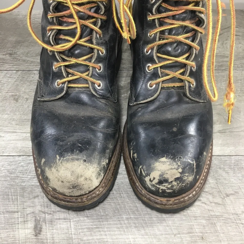 Mens Red Wing Shoes 2218 Logger Steel Toe Leather Work LoggerMax Boots Size 9.5